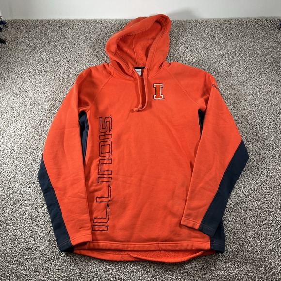 Columbia Other - Vintage Fighting Illini Columbia Sweater Mens‎ Medium Embroidered Logo Hoodie